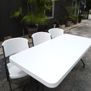 tables and chairs for rent